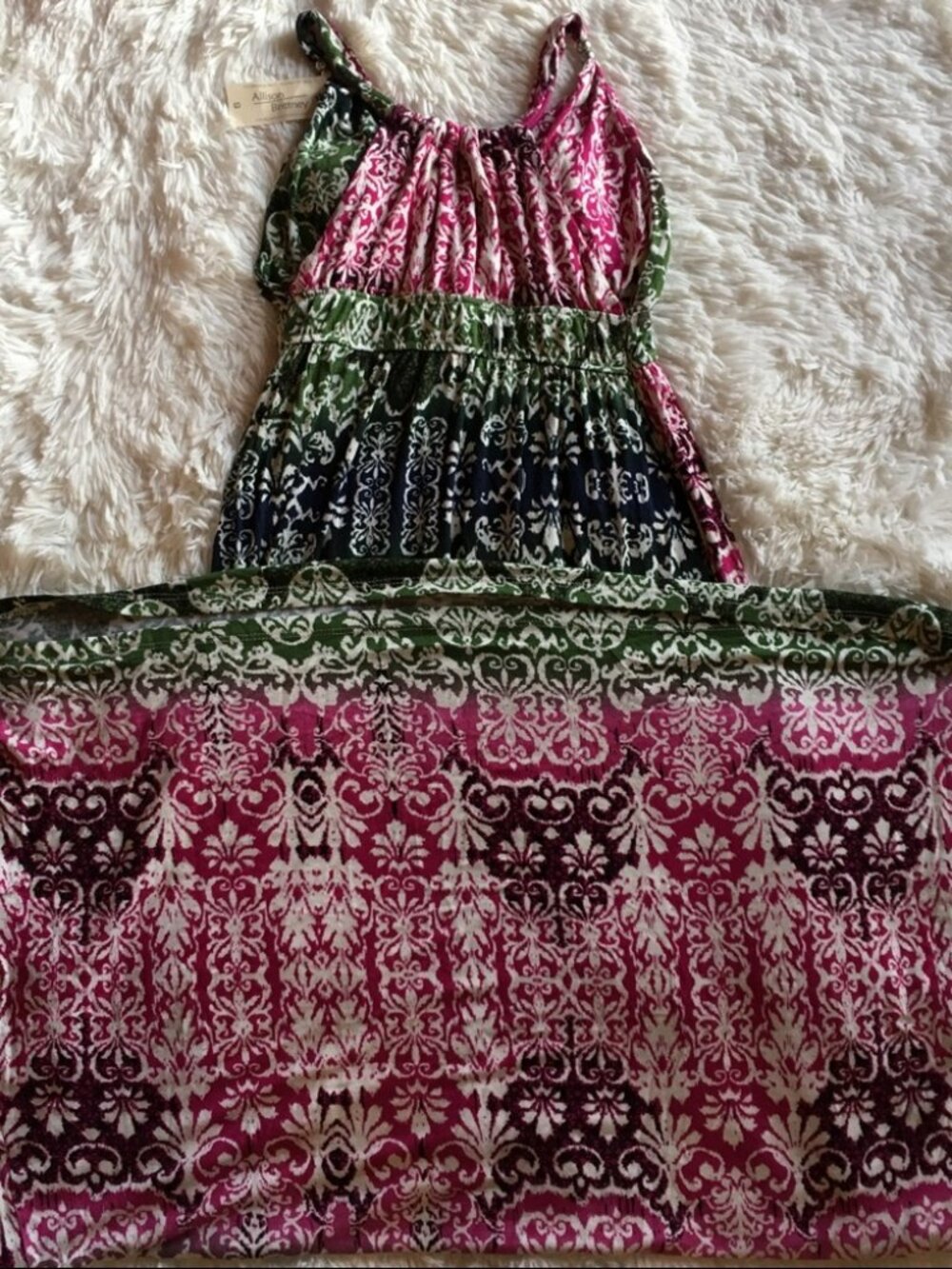 NWOT Allison Britney Padded Maxi Dress size S - Picture 2 of 7